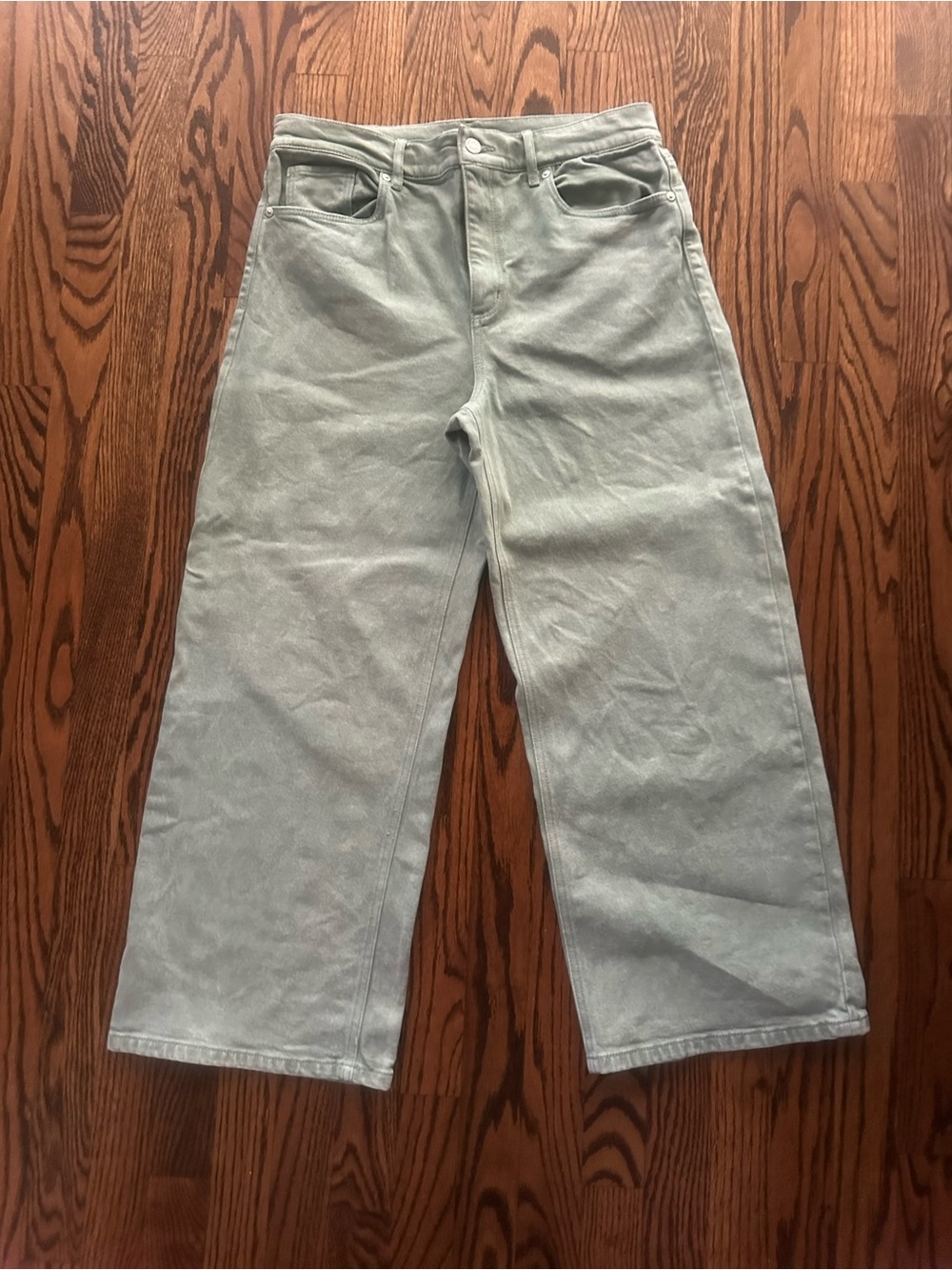 LOFT Light Sage Wide Leg Pants